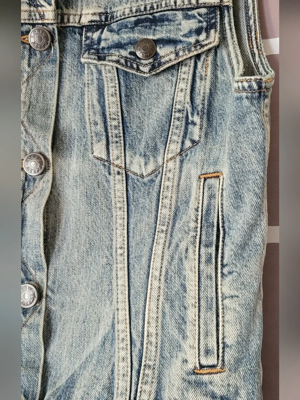 J. Crew Faded Blue Denim Vest